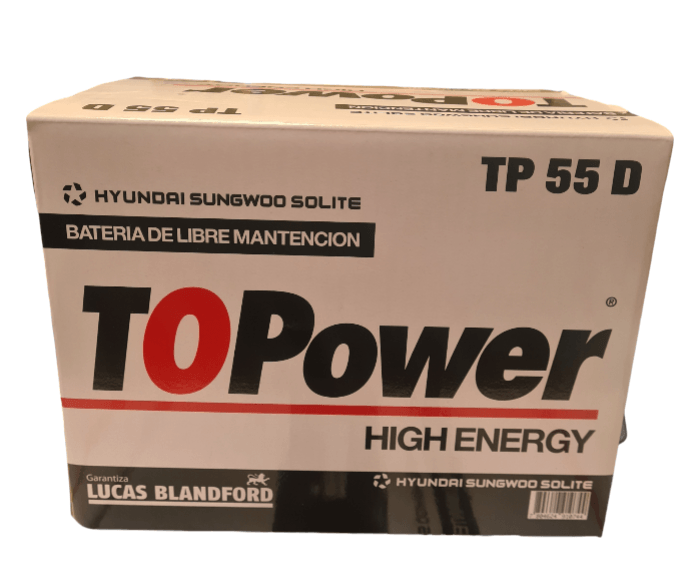 Batería Topower 55 Amp / 400 Cca - Borne estándar positivo derecho ...